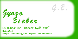 gyozo bieber business card